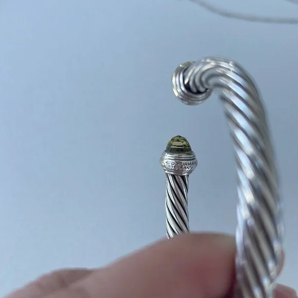 David Yurman cable classic bracelet Prasiolite & 14k yellow gold, 7mm